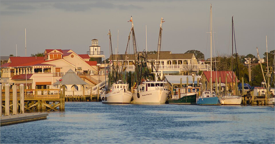 Shem Creek at dusk